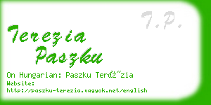 terezia paszku business card